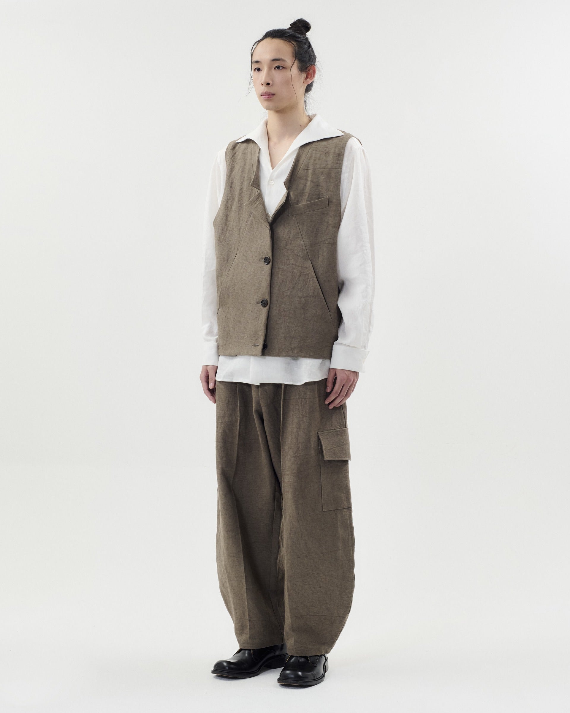 TAOSCHIR F01A-P02300 Volumed Work Pants Black side